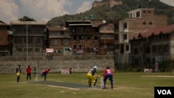Local cricket tournaments have become the source of income for thousands of youths amid rising unemployment. (Wasim Nabi/VOA)